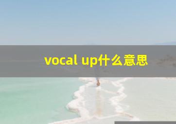 vocal up什么意思